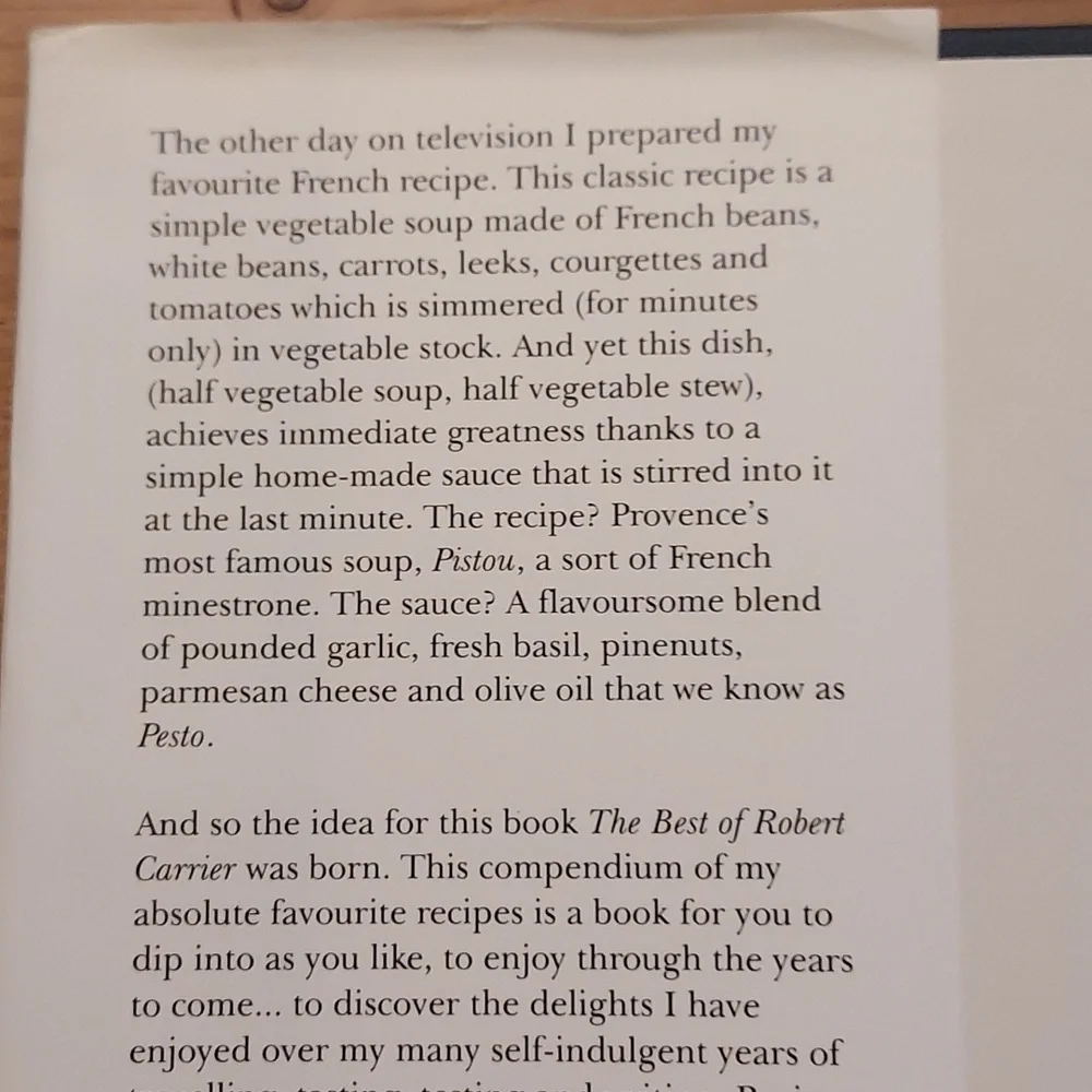 The Best of Robert Carrier Cookbook international cookbook foodie cookbook